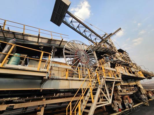 Cable reel retrofit — Stacker No.4